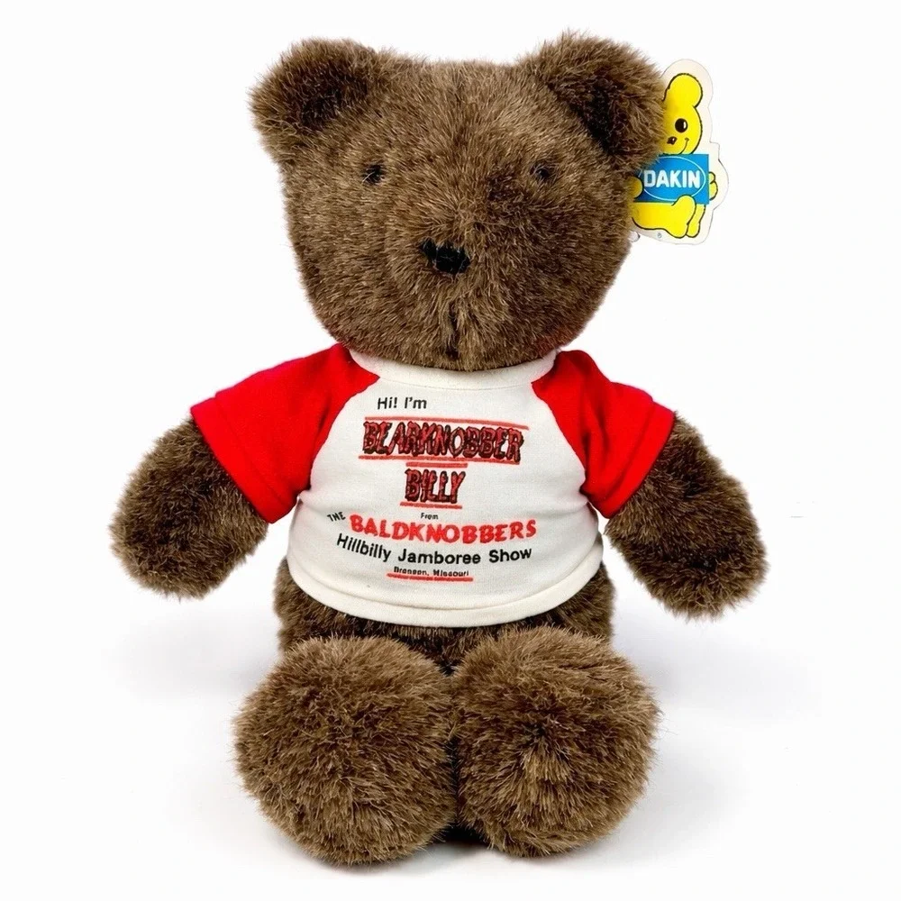 Vintage 1984 Dakin Nature Babies Baldknobbers Billy Bear Branson MO Plush 16